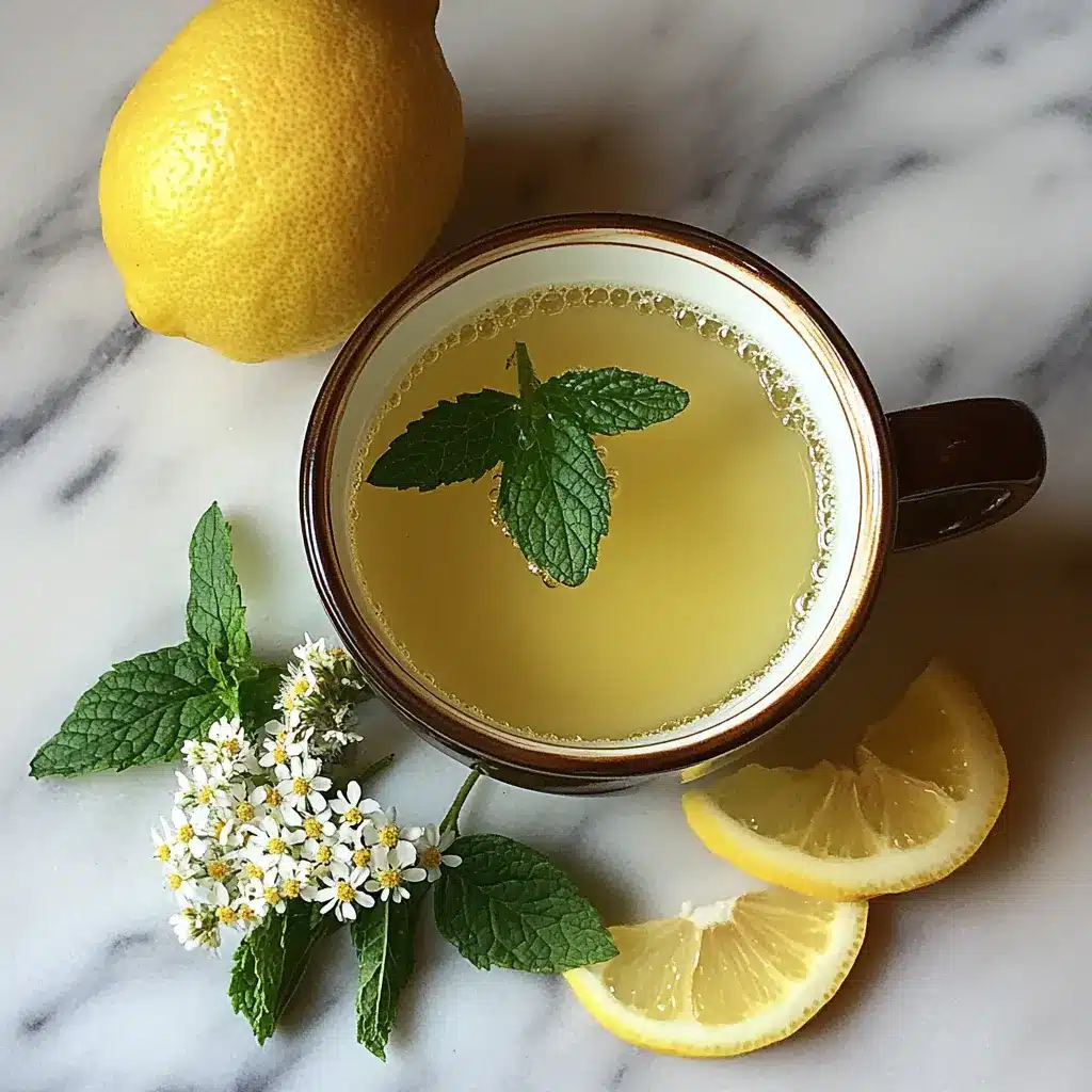 4 Ingredient Mounjaro Recipe – Step-by-step process showing lemon, ginger, and honey being mixed into a detox drink