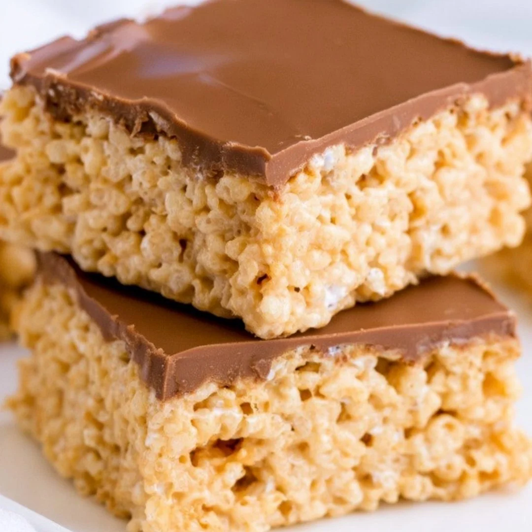 Cozy peanut butter rice krispie treats displayed on a plate